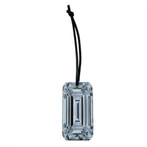 EMERALD SOLITAIRE DIAMOND LEATHER  CHARM