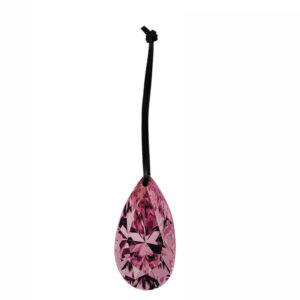 PINK PEAR SOLITAIRE DIAMOND LEATHER CHARM