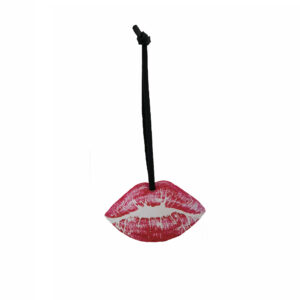 RED LIPS LEATHER  CHARM