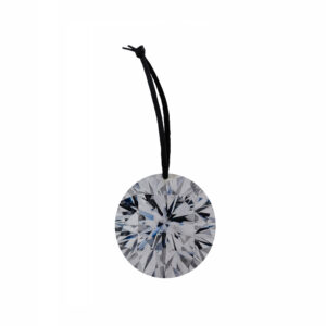 ROUND DIAMOND SOLITAIRE LEATHER CHARM
