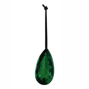 EMERALD GREEN DIAMOND LEATHER  CHARM