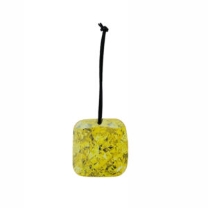 FANCY YELLOW SOLITAIRE DIAMOND LEATHER CHARM